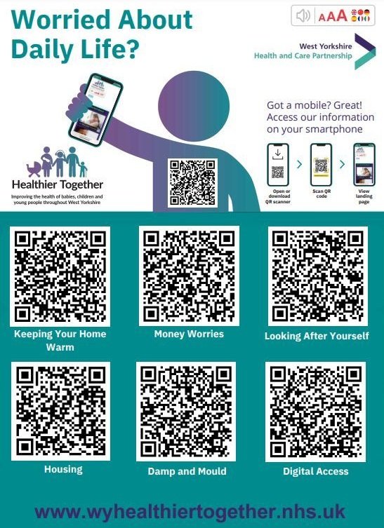 Poster signposting people to help for various social problems
